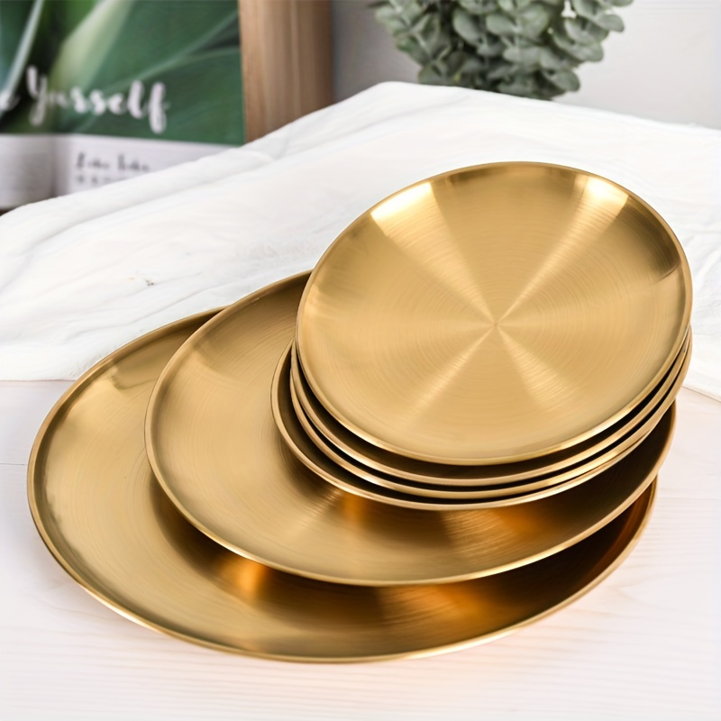 2pcs, Golden Pizza Plates, Sta - огляд і ціна Home Cooking Dishes
